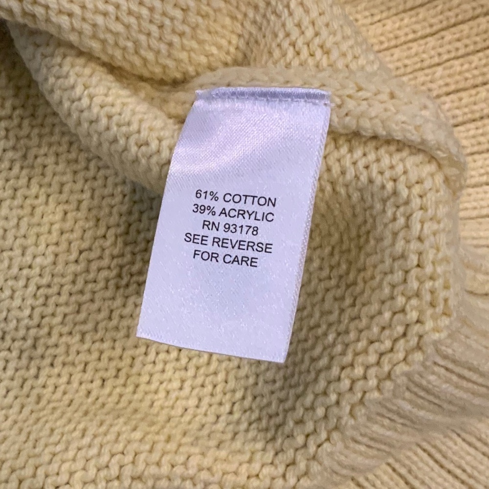 Workshop Butter Yellow M Sweater Travel Beach Costal Cottage Resort - Picture 6 of 7